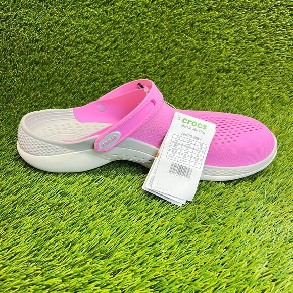 Crocs LiteRide 360 Clog Mens Size 13 Pink White Beach Outdoor Slip On Sandals main image 6